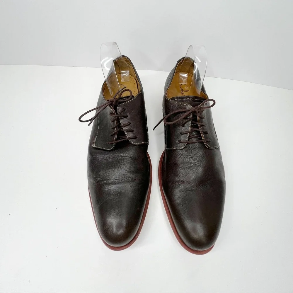 COLE HAAN Mens Brown Leather Dress Shoes Oxford Casual‎ Lace Up 13M